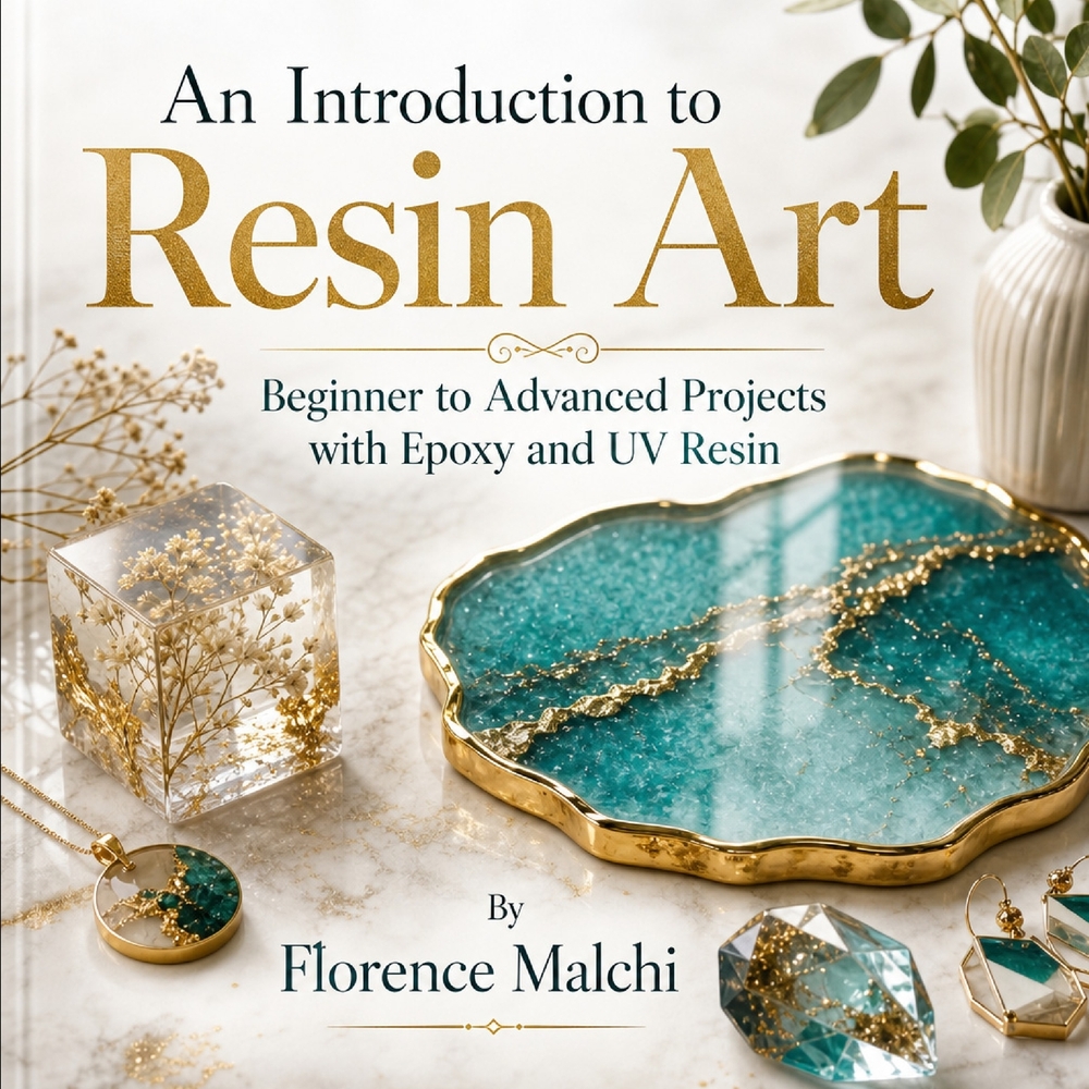 An Introduction to Resin Art: Beginner to Advanced Projects with Epoxy and UV Resin: A Step-by-Step Crafting Guide for Creating Stunning Coasters, Jew cover