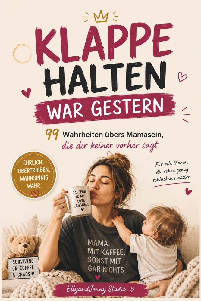 Klappe halten war gestern: 99 ehrliche Wahrheiten über den Mama-Alltag - Das lustige Buch für Mamas und perfekte Geschenk für Mama cover