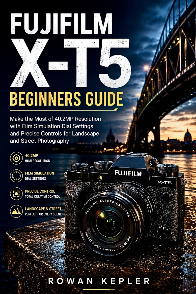 FUJIFILM X-T5 Beginners Guide: Make the Most of 40.2MP Resolution with Film Simulation Dial Settings and Precise Controls for Landscape and Street Pho cover
