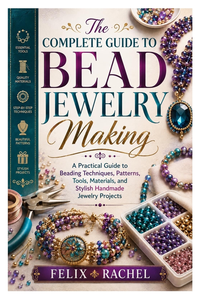 The Complete Guide to Bead Jewelry Making: A Practical Guide to Beading Techniques, Patterns, Tools, Materials, and Stylish Handmade Jewelry Projects cover