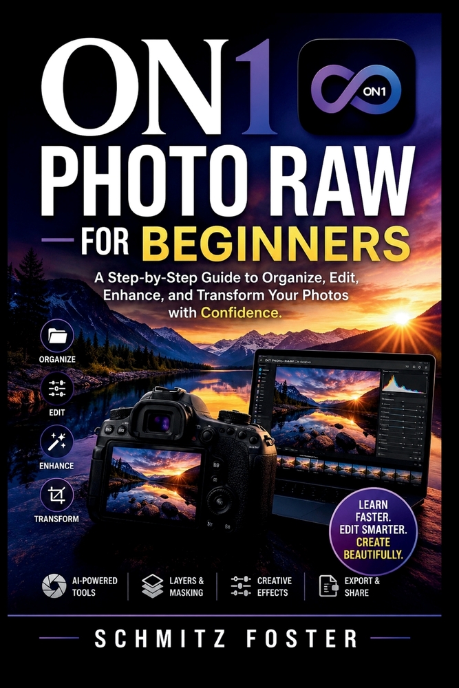 On1 Photo Raw User Guide for Beginners: A Step-by-Step Guide to Organize, Edit, Enhance, and Transform Your Photos with Confidence. cover