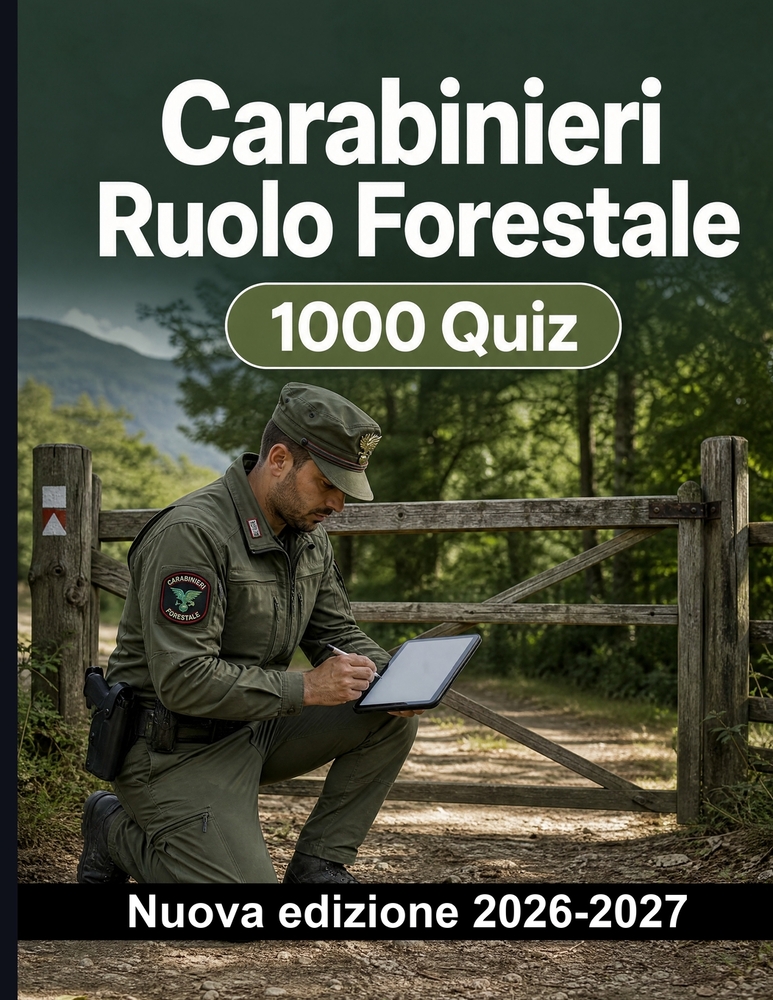Carabinieri Ruolo Forestale 1000 Quiz commentati per certificarsi: Preparazione su vigilanza forestale, incendi boschivi, aree protette e verbali oper cover