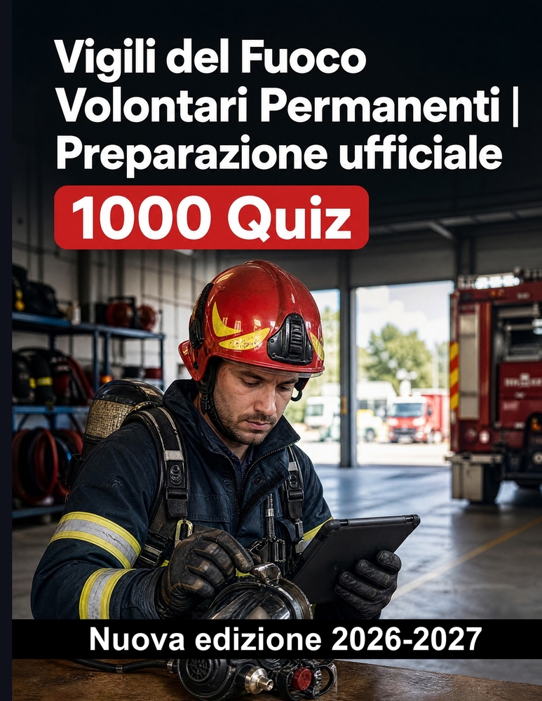 Vigili del Fuoco Volontari Permanenti Preparazione ufficiale: 1000 quiz pratici: Sicurezza antincendio, rischio operativo e soccorso: ripasso mirato p cover