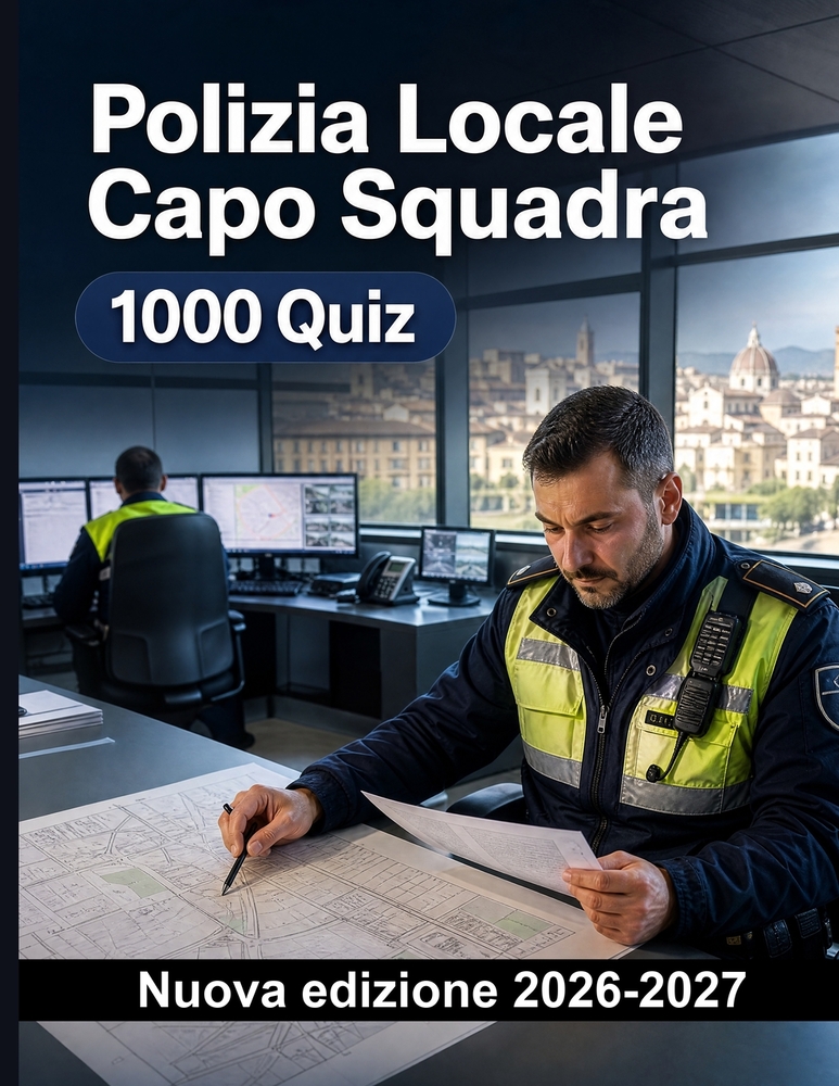 Polizia Locale Capo Squadra 1000 Quiz strutturati con spiegazioni: Ruolo operativo, sicurezza urbana, polizia stradale e gestione delle emergenze per cover