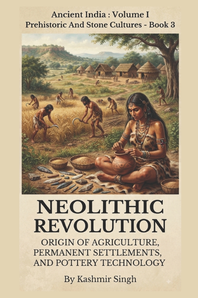 Neolithic Revolution: ORIGIN OF AGRICULTURES, PERMANENT SETTLEMENTS, AND POTTERY TECHNOLOGY: Ancient India: Volume I Prehistoric And Stone Cultures - cover