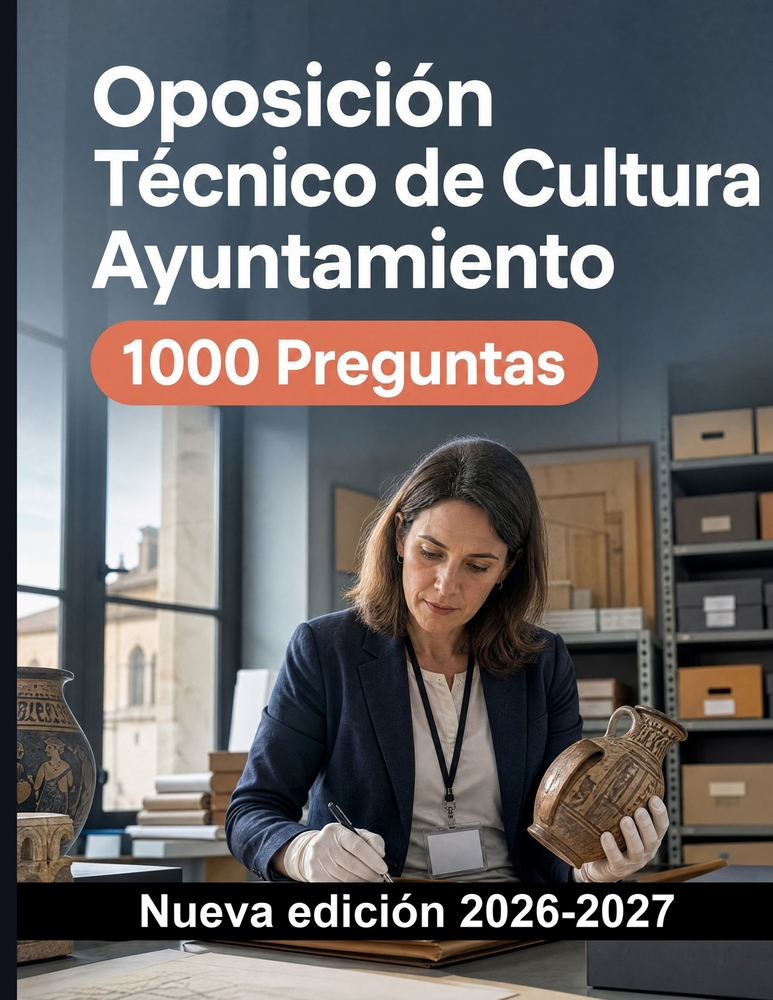 Oposición Técnico de Cultura Ayuntamiento: 1000 Tests con soluciones explicadas: Planificación cultural, patrimonio local, accesibilidad y gestión de cover