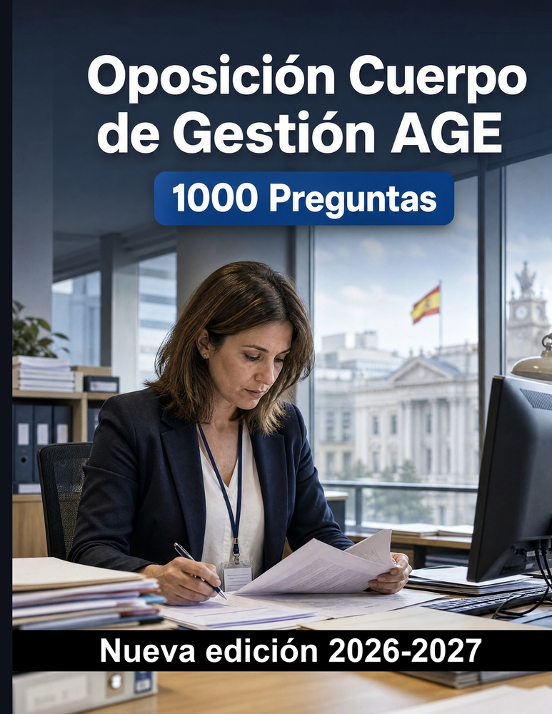 Oposición Cuerpo de Gestión AGE 1000 Tests comentados para certificarte: Procedimientos administrativos, plazos, notificaciones y protección de datos cover