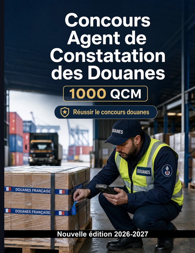Concours Agent de Constatation des Douanes - Édition - 1000 QCM commentés pour certifier: Préparation: Code des douanes, formalités, régimes et contrô cover