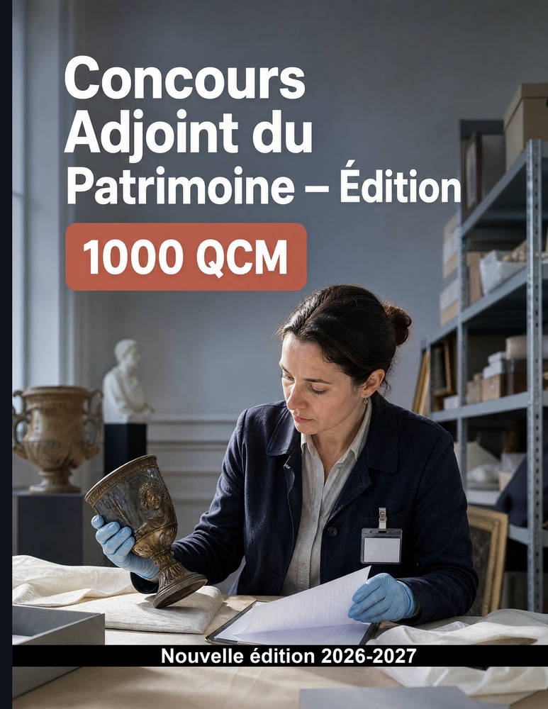 Concours Adjoint du Patrimoine - Édition - 1000 QCM Corrigés: Accueil, surveillance, conservation et sécurité des collections: révision ciblée et prép cover