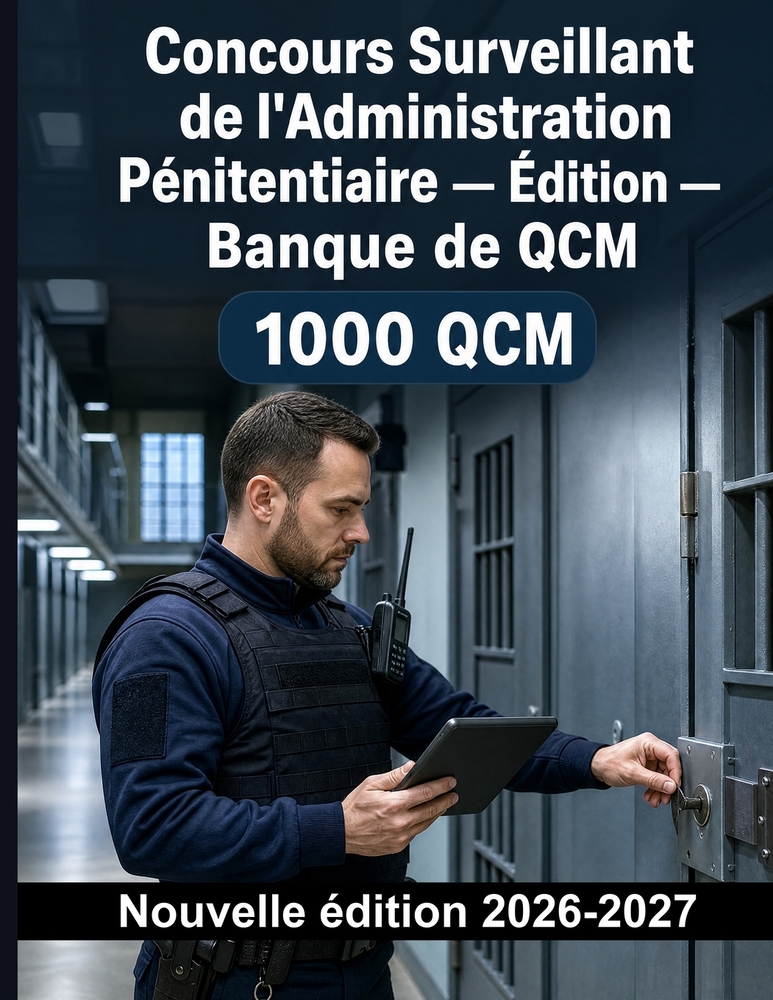 Concours Surveillant de l'Administration Pénitentiaire - Édition - Banque de QCM: 1000 exercices: Sécurité, fouilles, escortes et gestion des incident cover