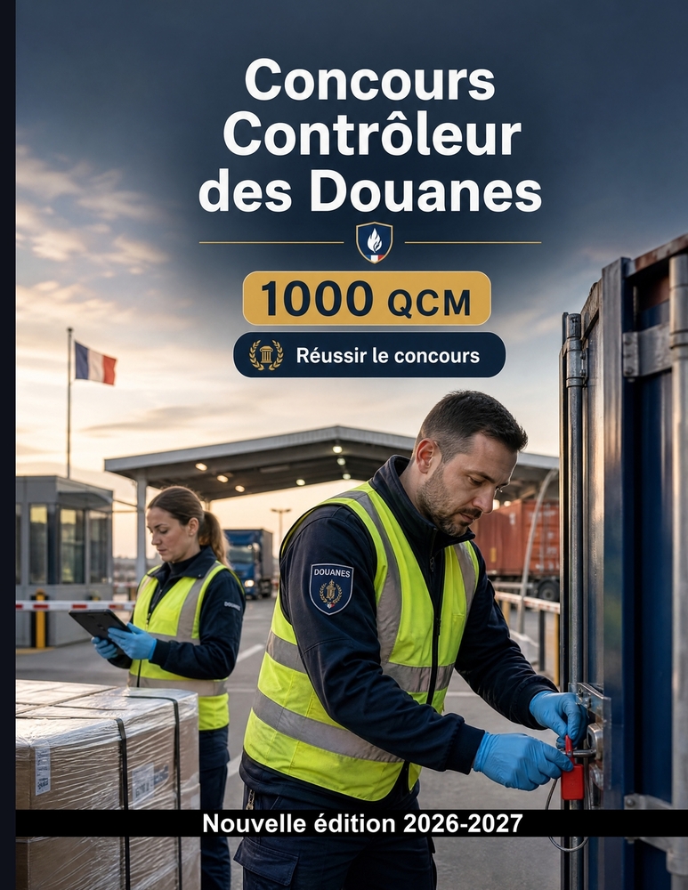 Concours Contrôleur des Douanes - Édition - 1000 Exercices à choix multiples: Droit douanier, contrôles, déclarations, classement tarifaire et régimes cover