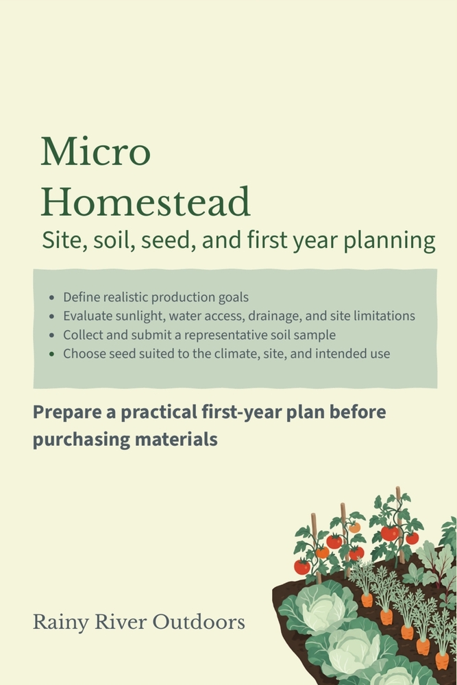 Micro Homestead: Site, soil, seed, and first year planning cover