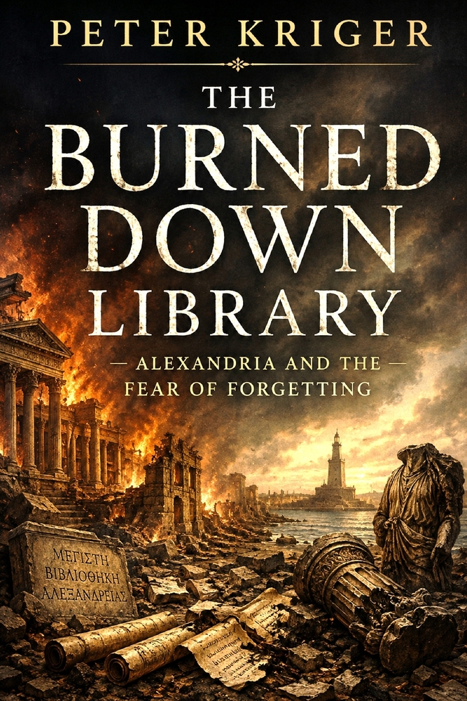The Burned Down Library: Alexandria and the Fear of Forgetting cover