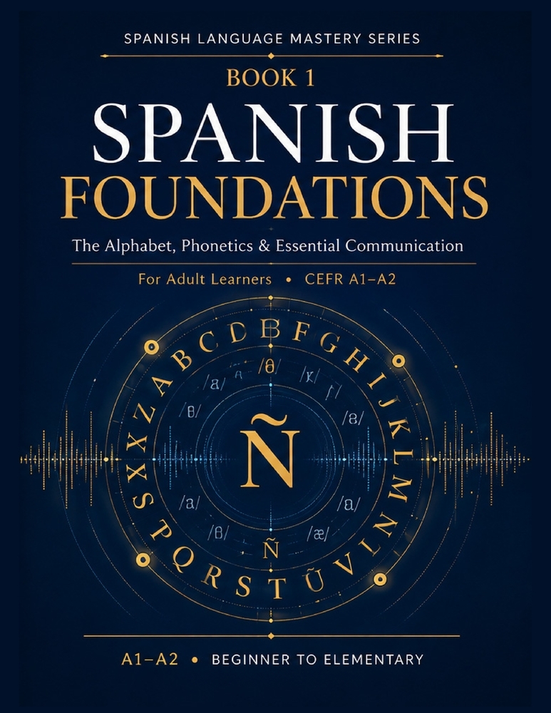Spanish Foundations: The Alphabet, Phonetics & Essential Communication for Adult Learners - A1-A2 cover