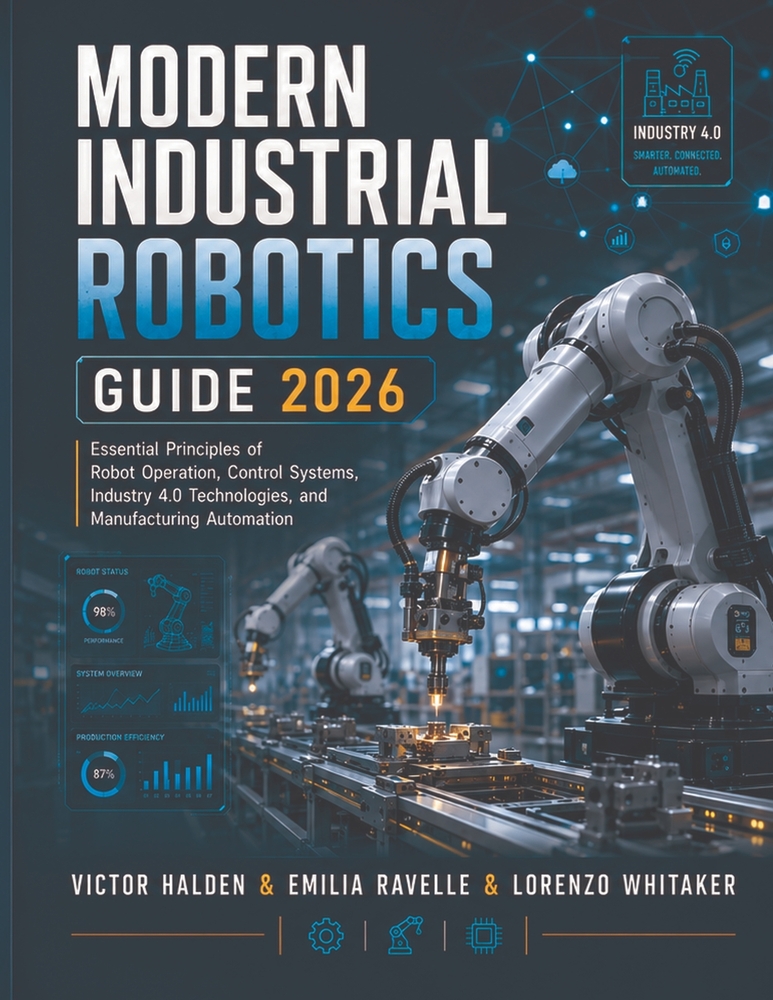 Modern Industrial Robotics Guide 2026: Essential Principles of Robot Operation, Control Systems, Industry 4.0 Technologies, and Manufacturing Automati cover