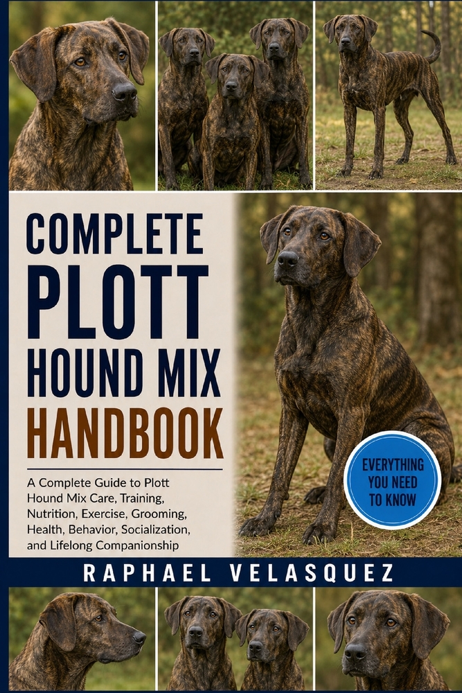 Complete Plott Hound Mix Handbook: A Complete Guide to Plott Hound Mix Care, Training, Nutrition, Exercise, Grooming, Health, Behavior, Socialization, cover