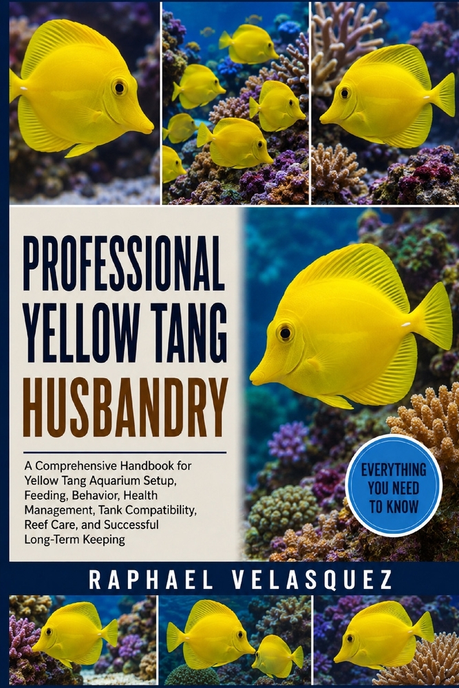 Professional Yellow Tang Husbandry: A Comprehensive Handbook for Yellow Tang Aquarium Setup, Feeding, Behavior, Health Management, Tank Compatibility, cover