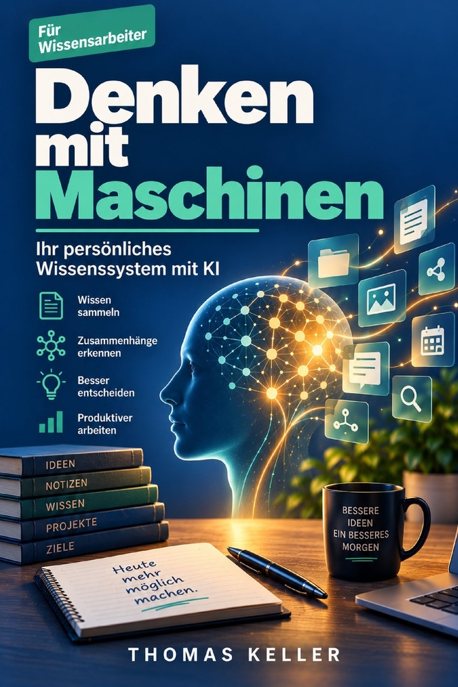 Denken mit Maschinen: Wie Sie mit künstlicher Intelligenz ein persönliches Wissenssystem aufbauen, das mitdenkt cover