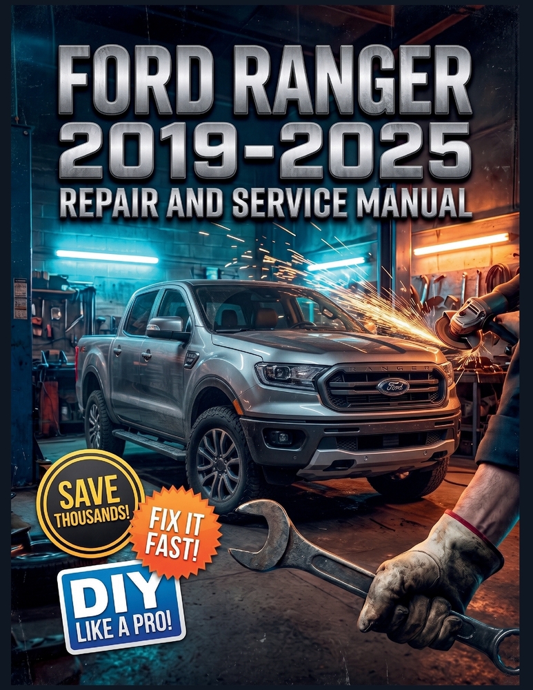 Ford Ranger 2019-2025 Repair and Service Manual: The Complete Illustrated Step-by-Step Guide to Dealership-Level Diagnostics, Routine Maintenance, and cover