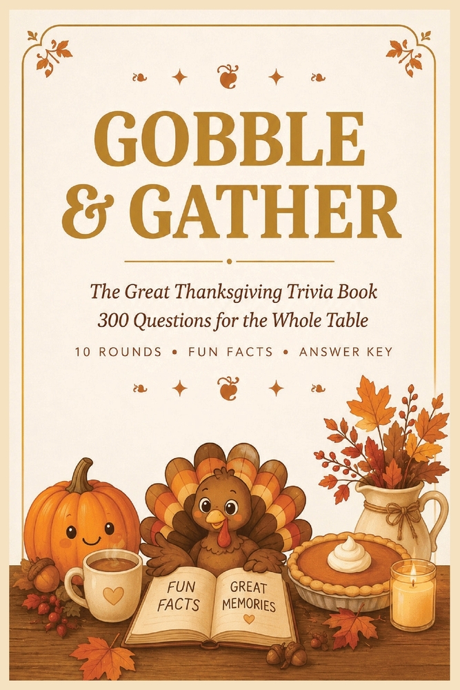 Gobble & Gather: The Great Thanksgiving Trivia Book: 300 Questions for the Whole Table cover