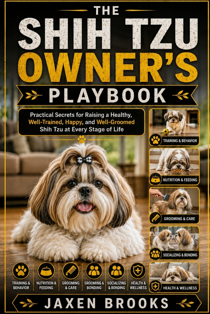The Shih Tzu Owner's Playbook: Practical Secrets for Raising a Healthy, Well-Trained, Happy, and Well-Groomed Shih Tzu at Every Stage of Life cover
