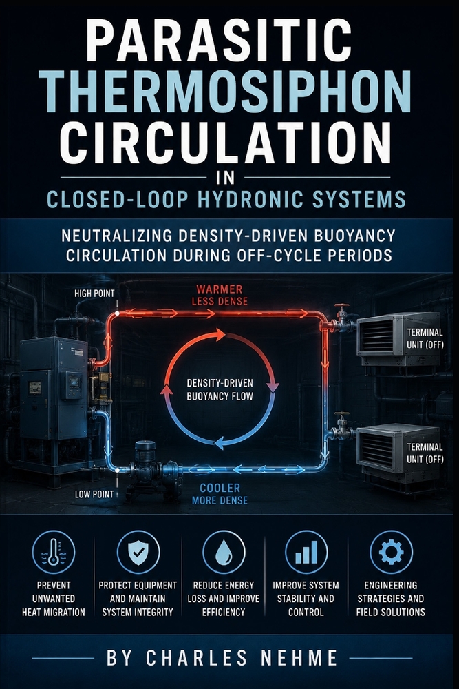 Parasitic Thermosiphon Circulation in Closed-Loop Hydronic Systems: Neutralizing Density-Driven Buoyancy Circulation During Off-Cycle Periods cover