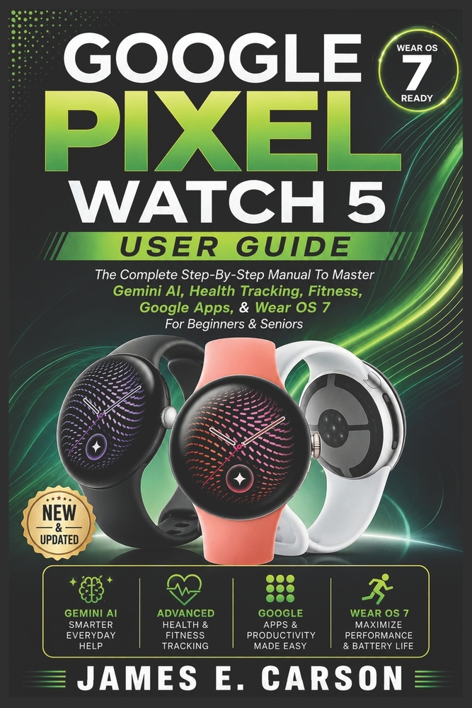 Google Pixel Watch 5 User Guide: The Complete Step-By-Step Manual To Master Gemini AI, Health Tracking, Fitness, Google Apps, & Wear OS 7 For Beginner cover
