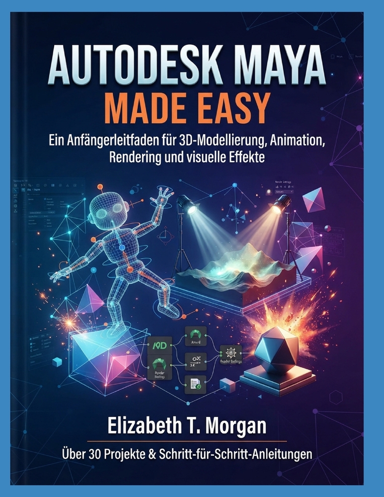 Autodesk Maya Made Easy: Ein Anfängerleitfaden für 3D-Modellierung, Animation, Rendering und visuelle Effekte cover