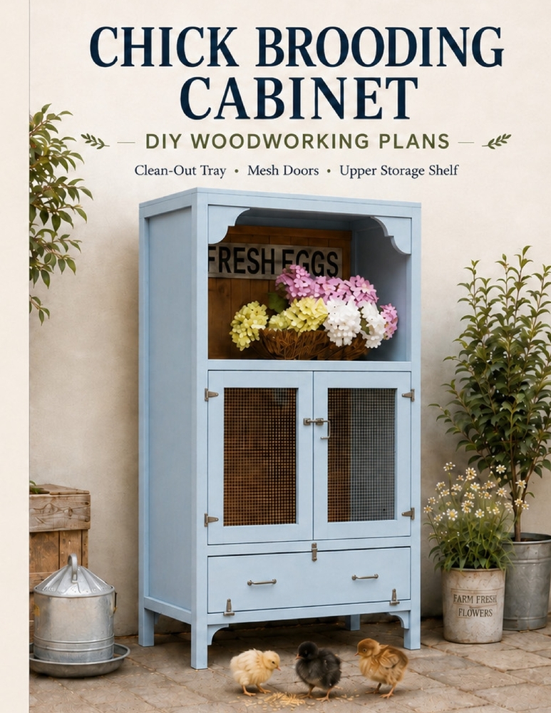 Chick Brooding Cabinet: DIY Woodworking Plans with Step-by-Step Instructions, Cut List & Dimensions cover