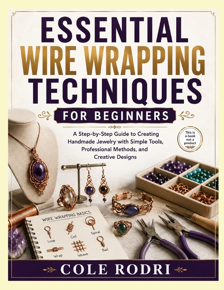 Essential Wire Wrapping Techniques for Beginners: A Step-by-Step Guide to Creating Handmade Jewelry with Simple Tools, Professional Methods, and Creat cover