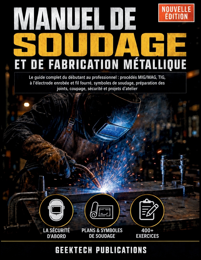 Manuel de Soudage Et de Fabrication Métallique: Le Guide Complet du Débutant au Professionnel: Procédés MIG/MAG, TIG, à l'Électrode Enrobée et Fil Fou cover