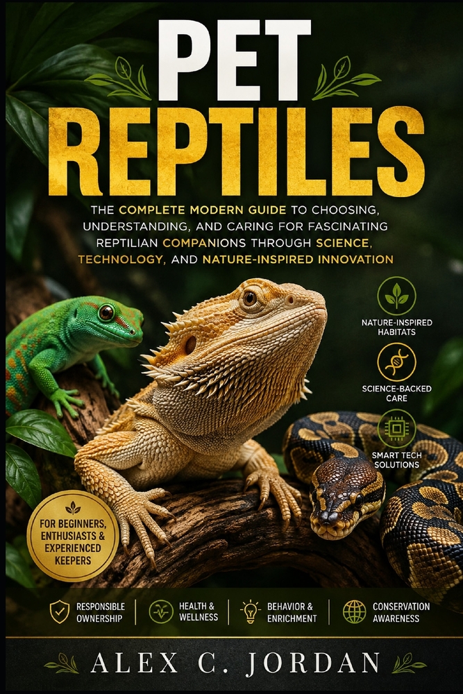 Pet Reptiles: The Complete Modern Guide to Choosing, Understanding, and Caring for Fascinating Reptilian Companions Through Science, Technology, and N cover