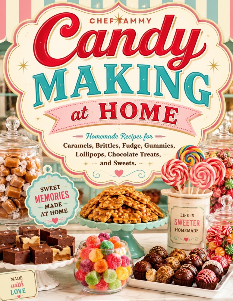 Candy Making at Home: Homemade Recipes for Caramels, Brittles, Fudge, Gummies, Lollipops, Chocolate Treats, and Sweets cover