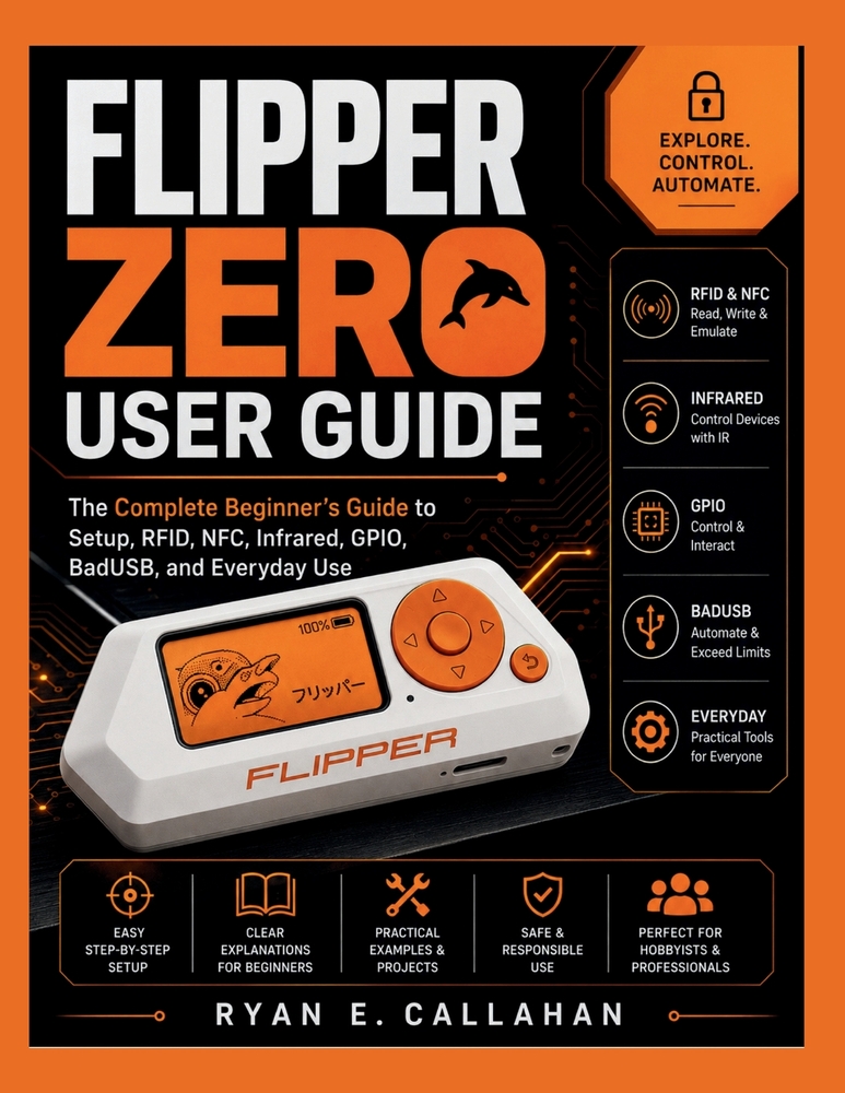 Flipper Zero User Guide: The Complete Beginner's Guide to Setup, RFID, NFC, Infrared, GPIO, BadUSB, and Everyday Use cover