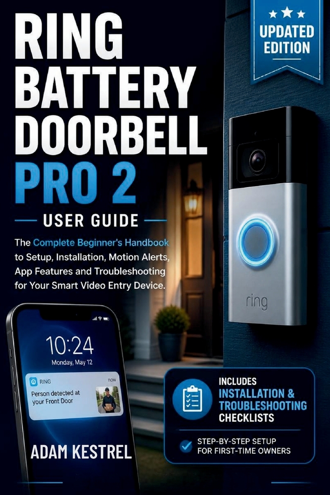 Ring Battery Doorbell Pro 2 User Guide: The Complete Beginner's Handbook to Setup, Installation, Motion Alerts, App Features and Troubleshooting for Y cover