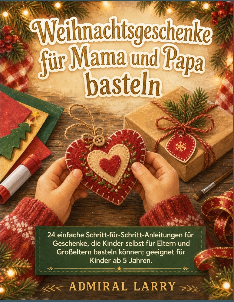 Weihnachtsgeschenke für Mama und Papa basteln: 24 einfache Schritt-für-Schritt-Anleitungen für Geschenke, die Kinder selbst für Eltern und Großeltern cover