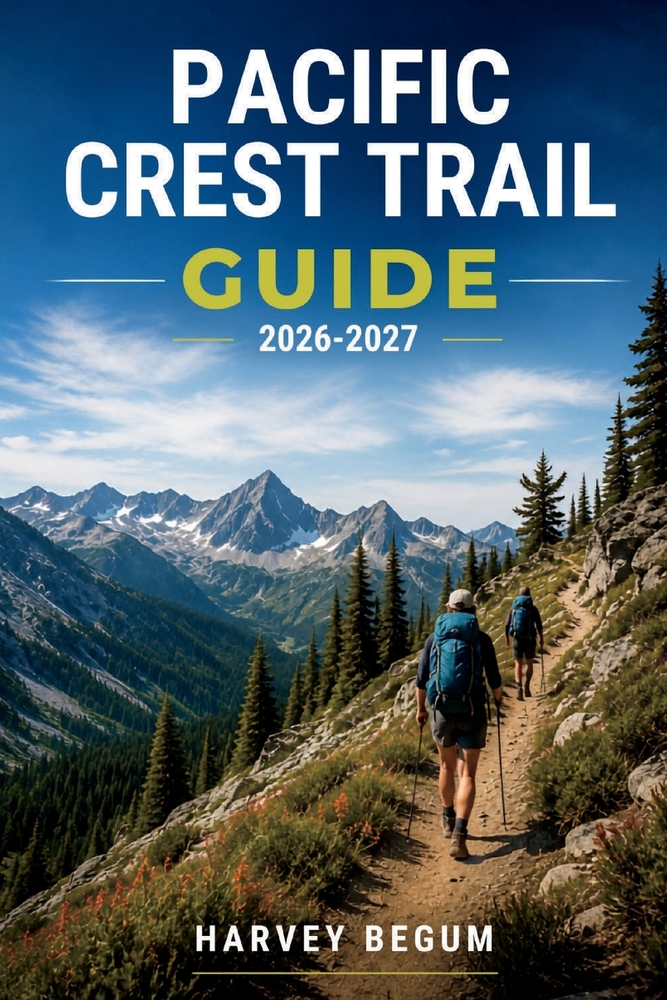Pacific Crest Trail Guide 2026-2027: Section Hikes, Resupply Planning, Permit Info, and Elevation Profiles from Mexico to Canada cover
