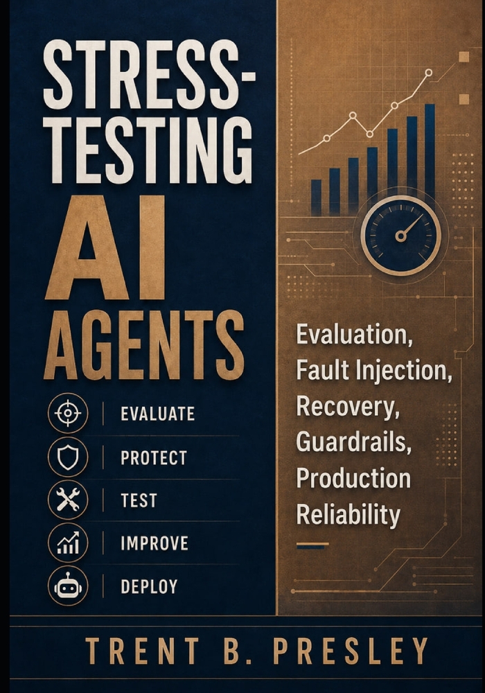 Stress-Testing AI Agents: Evaluation, Fault Injection, Recovery, Guardrails, and Production Reliability. cover