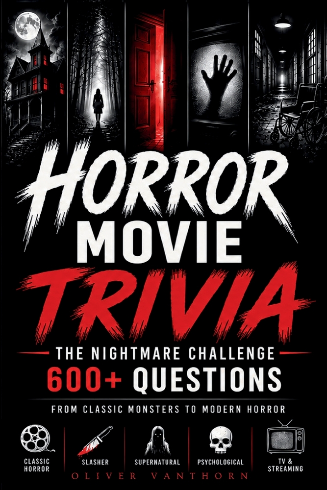 Horror Movie Trivia: The Nightmare Challenge: 600 Easy-to-Expert Questions on Classic Monsters, Slashers, Supernatural & Psychological Horror, TV & St cover