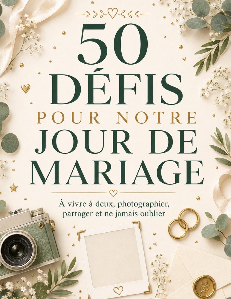 Défis Photo Mariage: 50 Défis Amusants à vivre à deux, photographier, partager et ne jamais oublier cover