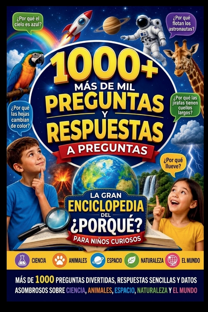 1000+ Preguntas y Respuestas a Preguntas: La gran enciclopedia del ¿Por qué?: 1001 preguntas y datos asombrosos para niños curiosos. cover