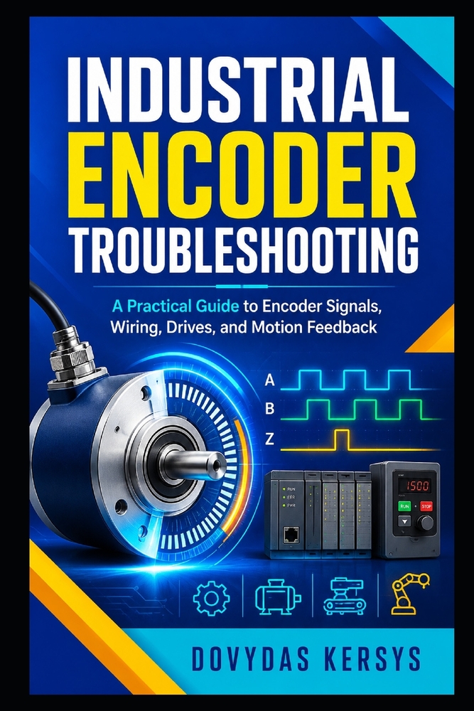Industrial Encoder Troubleshooting: A Practical Guide to Diagnosing Encoder Signals, Wiring, Mechanical Faults, PLC Inputs, Drives, and Motion Feedbac cover