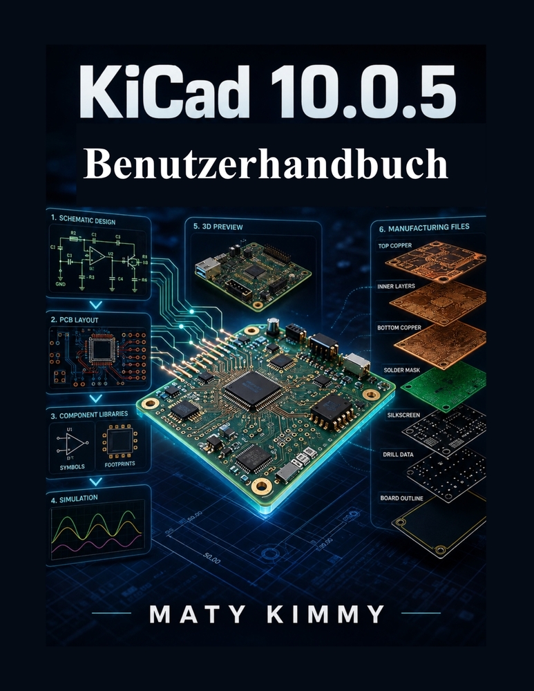 KiCAD 10.0.5 Benutzerhandbuch: Eine Schritt-für-Schritt-Anleitung für Schaltplanentwurf, Leiterplattenlayout, Bauteilbibliotheken, Simulation und Fert cover