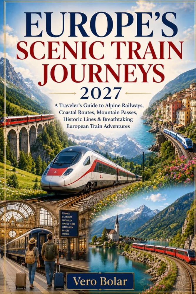 Europe's Scenic Train Journeys 2027: A Traveler's Guide to Alpine Railways, Coastal Routes, Mountain Passes, Historic Lines & Breathtaking European Tr cover