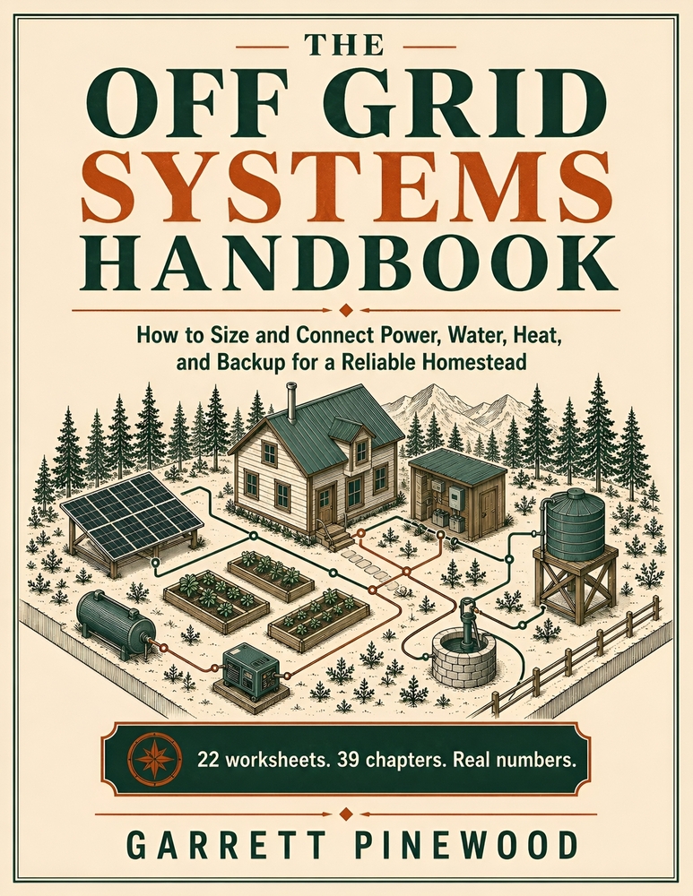 The Off Grid Systems Handbook: How to Size and Connect Power, Water, Heat, and Backup for a Reliable Homestead cover