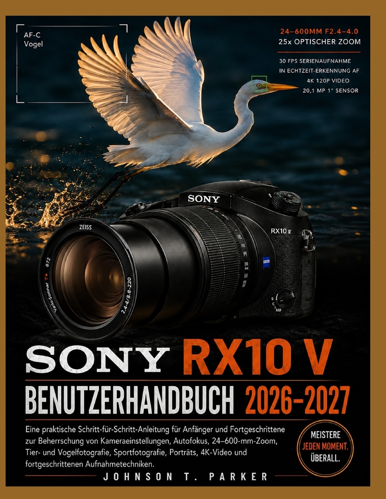 Sony Rx10 V Benutzerhandbuch 2026-2027: Eine praktische Schritt-für-Schritt-Anleitung für Anfänger und Fortgeschrittene zur Beherrschung von Kameraein cover