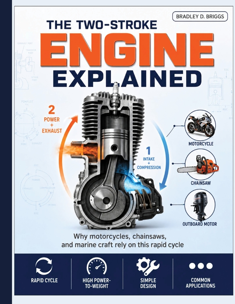 The Two-Stroke Engine Explained: Why motorcycles chainsaws and marine craft rely on this rapid cycle cover