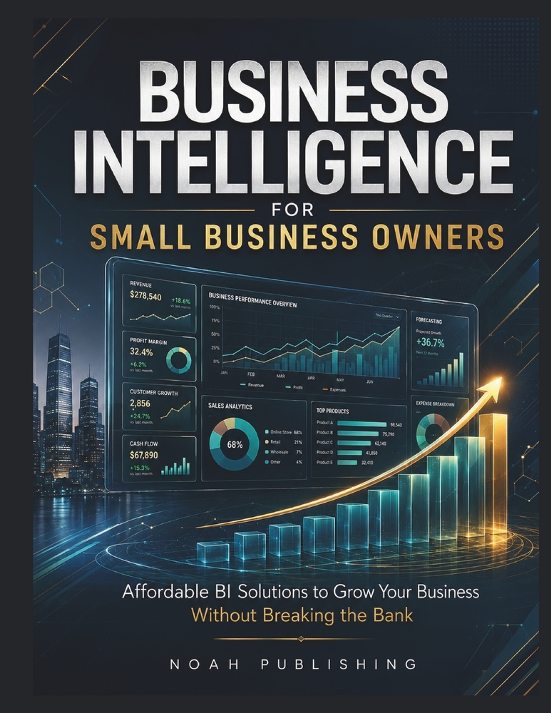 Business Intelligence for Small Business Owners: A Practical Guide to Data-Driven Decisions, KPI Dashboards, Sales Analytics, Customer Insights, Forec cover