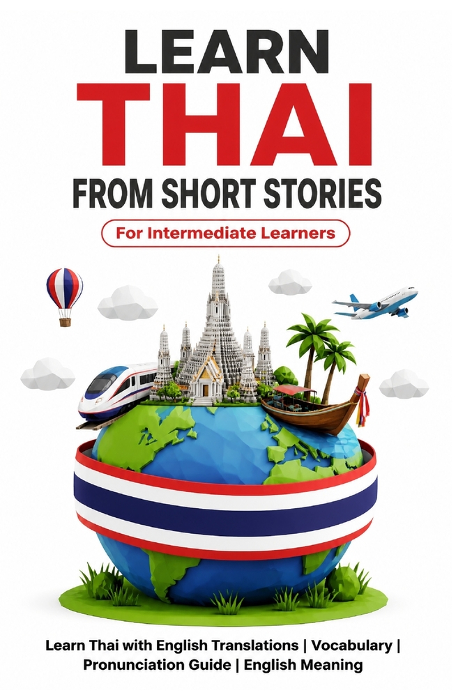 Learn Thai from Short Stories: Thai Short Stories for Intermediate Learners: Learn Thai with English Translations Vocabulary Pronunciation Guide Engli cover