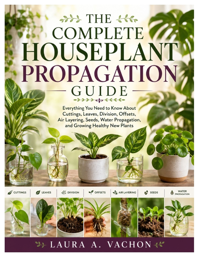The Complete Houseplant Propagation Guide: Everything You Need to Know About Cuttings, Leaves, Division, Offsets, Air Layering, Seeds, Water Propagati cover